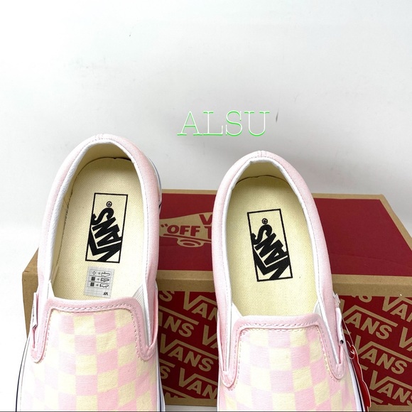VANS Classic Slip On Checkerboard Pink Women’s Size 10 Sneakers VN0A4BV3X0A - Picture 5 of 9